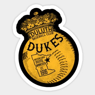 Defunct Duluth Dukes Baseball Team Sticker